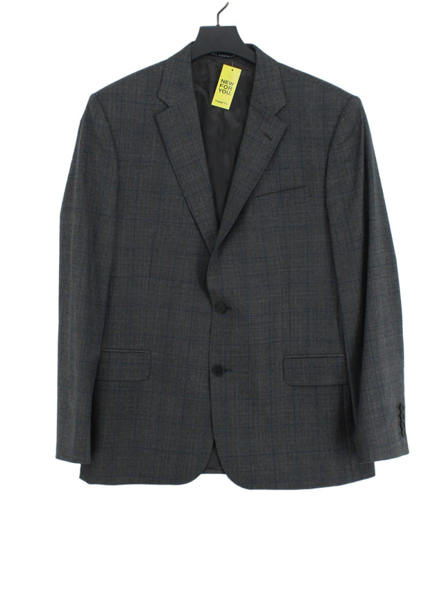 Paul Costelloe Men's Blazer Chest: 42 in Grey 100% Other