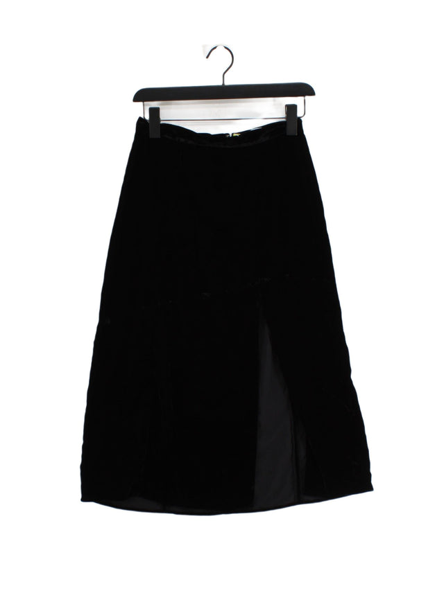 & Other Stories Women's Midi Skirt UK 8 Black Viscose with Polyamide, Polyester