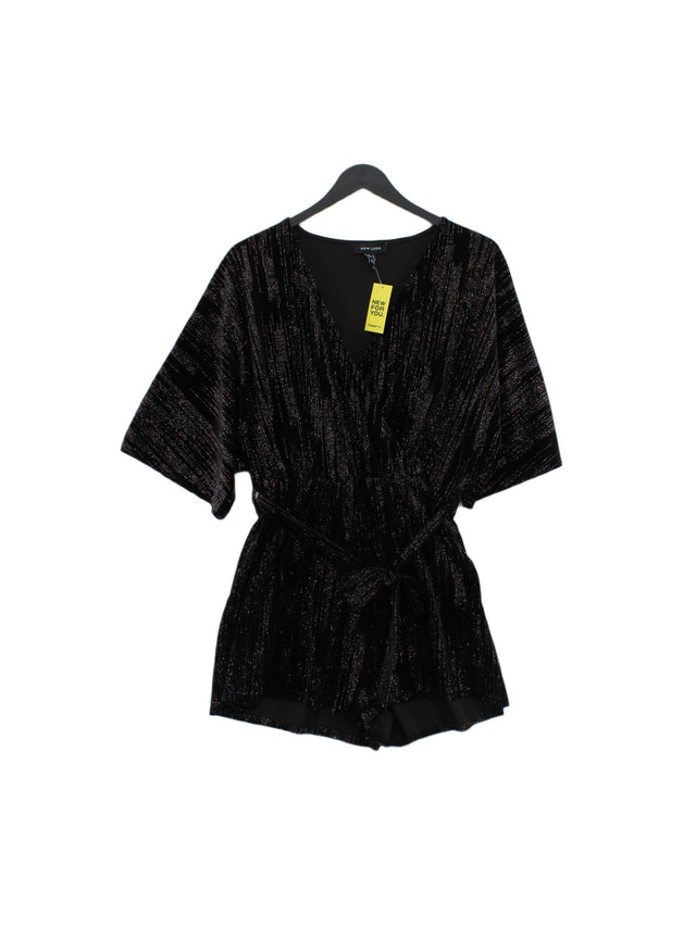New Look Women's Playsuit UK 14 Black Polyester with Elastane