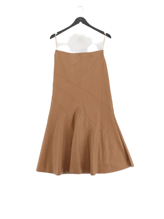 Next Women's Midi Skirt UK 8 Tan 100% Polyester