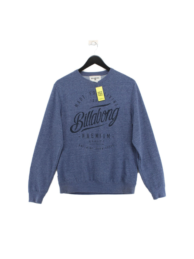 Billabong Men's Jumper S Blue Polyester with Cotton