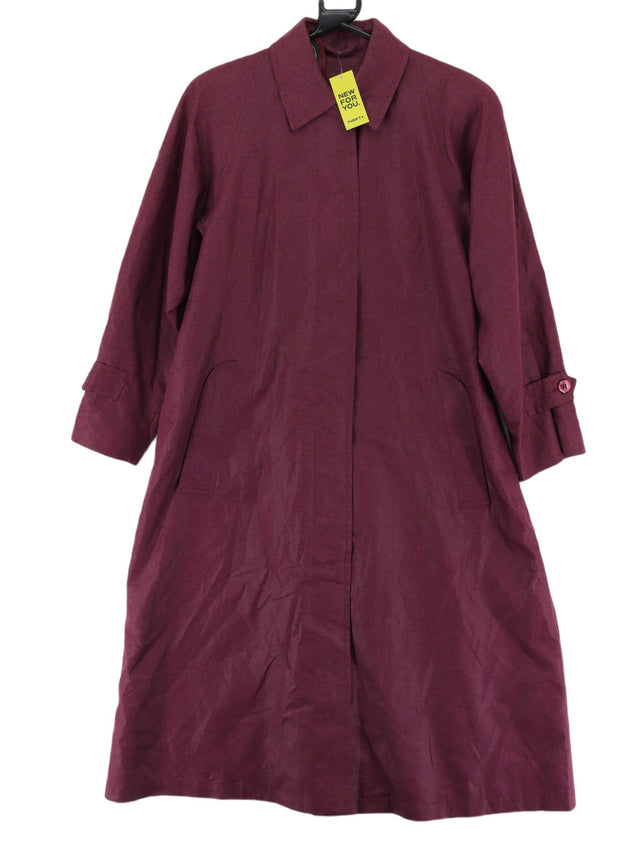 Vintage London Fog Women's Coat L Purple Polyester with Cotton