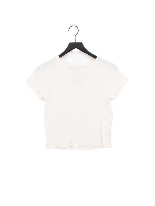 Weekday Women's T-Shirt S White Other with Elastane