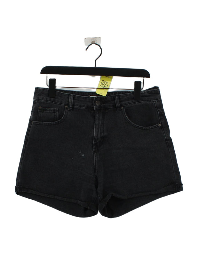Fox Women's Shorts UK 12 Black Cotton with Polyester, Viscose