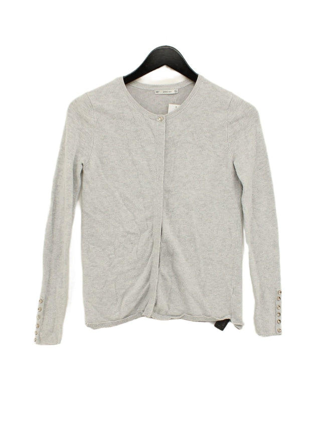 Zara Women's Cardigan S Grey 100% Polyester