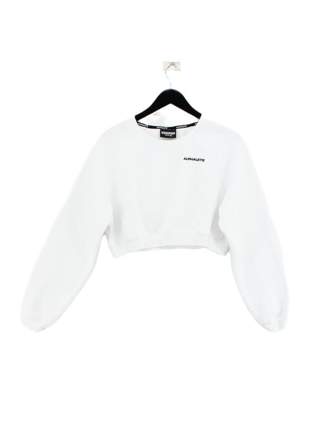 Alphalete Women's Jumper M White Cotton with Polyester