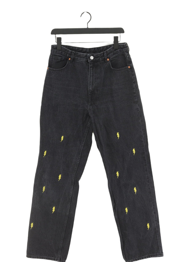 Monki Women's Jeans W 32 in Black 100% Cotton