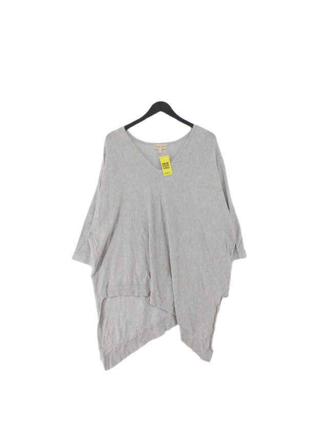 Phase Eight Women's Top M Grey Viscose with Nylon, Polyester