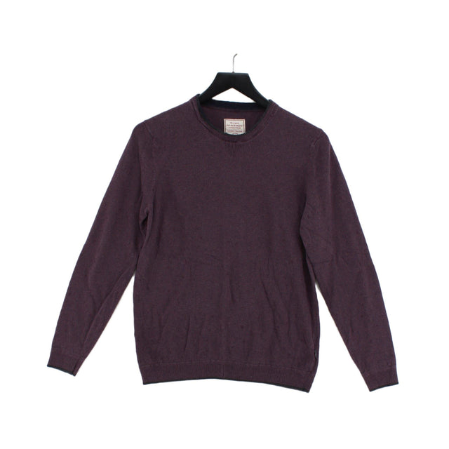 FatFace Women's Jumper S Purple Cotton with Wool