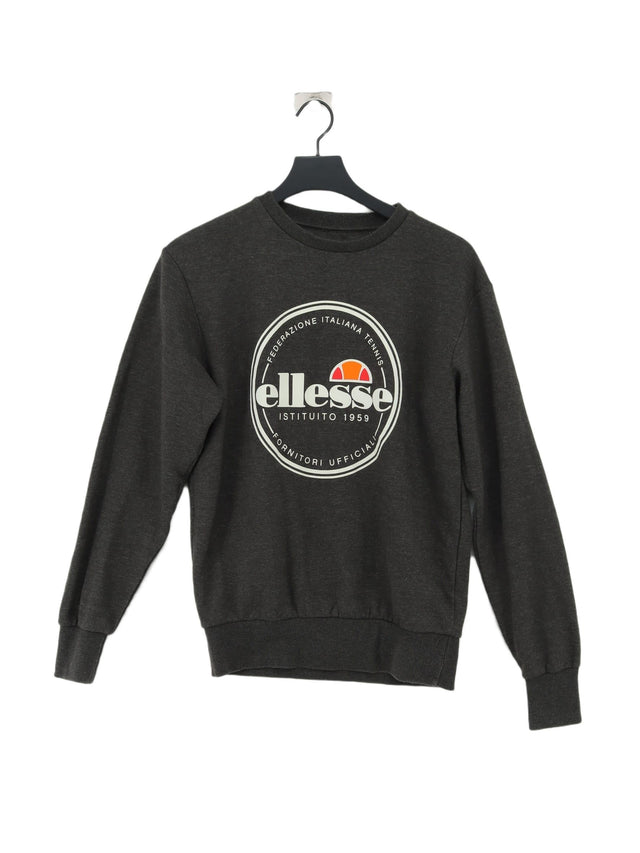 Ellesse Men's Jumper S Grey Polyester with Cotton