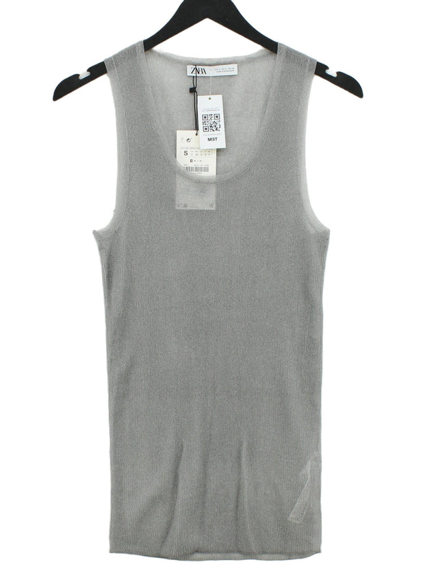 Zara Women's Top S Grey Polyamide with Polyester
