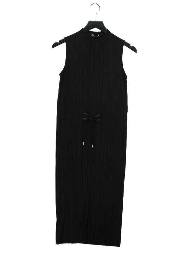 & Other Stories Women's Midi Dress UK 6 Black Polyester with Elastane