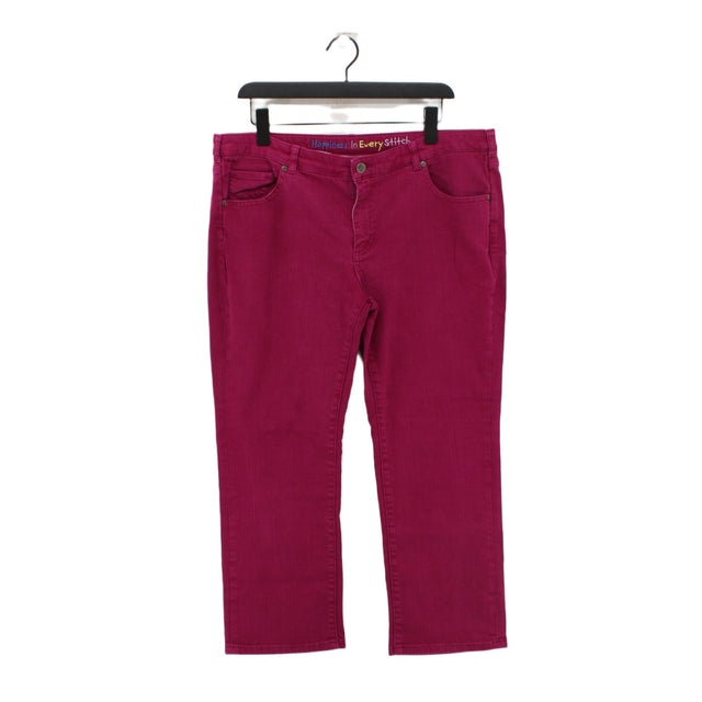 White Stuff Women's Jeans UK 18 Purple Cotton with Elastane