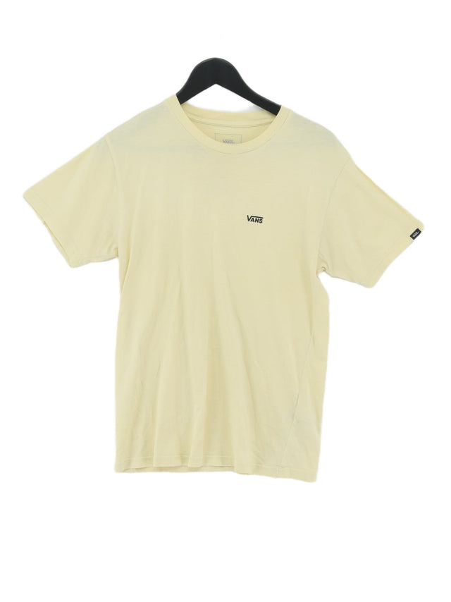 Vans Men's T-Shirt S Yellow 100% Cotton