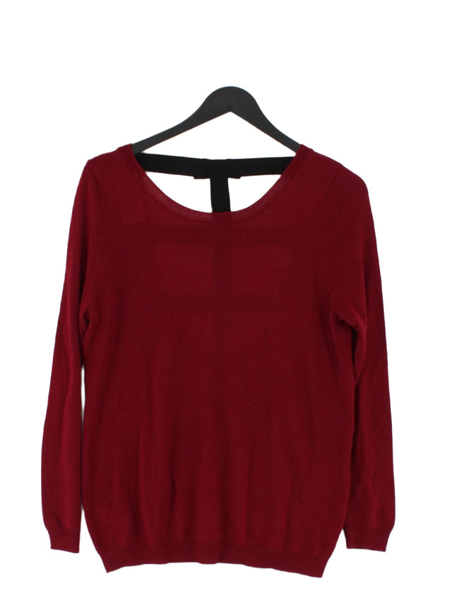 Sandro Women's Jumper S Red Wool with Acrylic, Silk