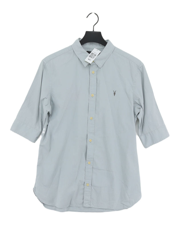 AllSaints Men's Shirt M Blue 100% Cotton