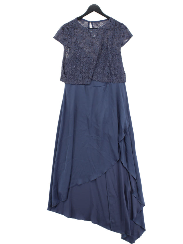 Little Mistress Women's Maxi Dress UK 16 Purple 100% Polyester