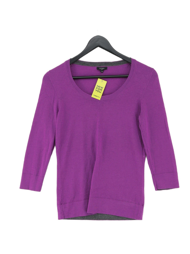 Hobbs Women's Jumper UK 12 Purple 100% Wool