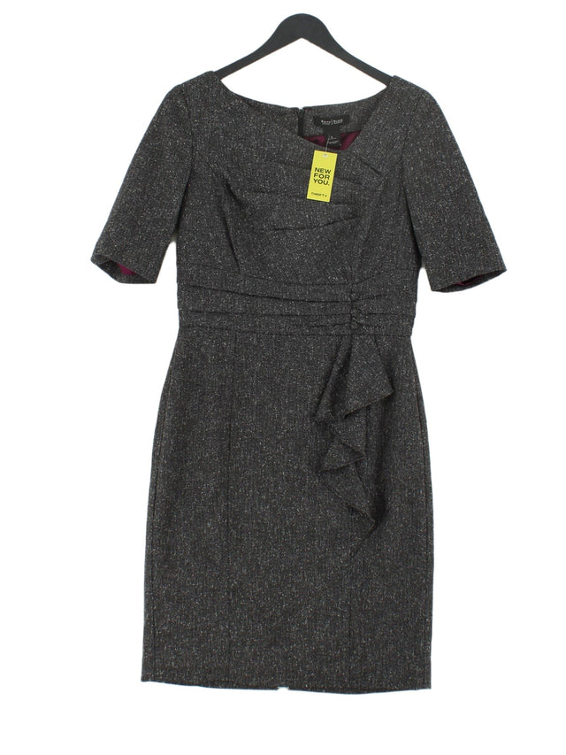 White House Black Market Women's Midi Dress UK 10 Grey 100% Other