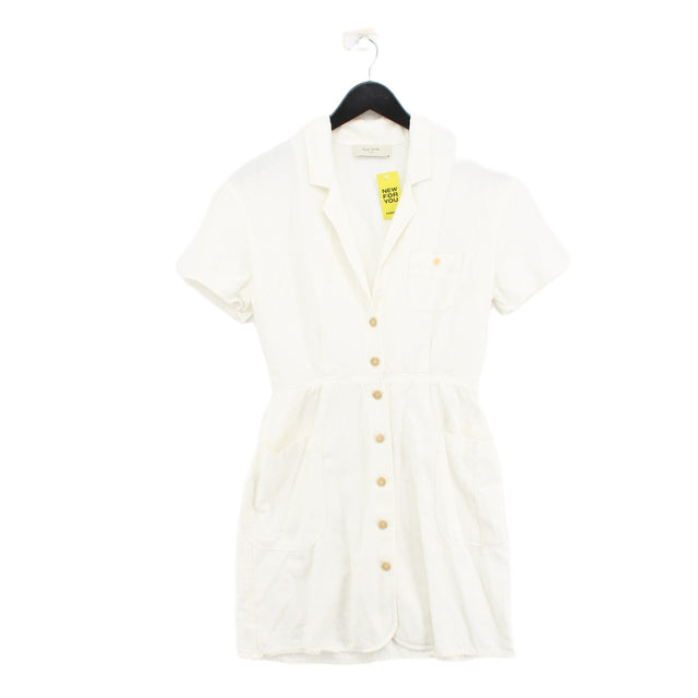 Paul Smith Women's Midi Dress M White Polyester with Cotton