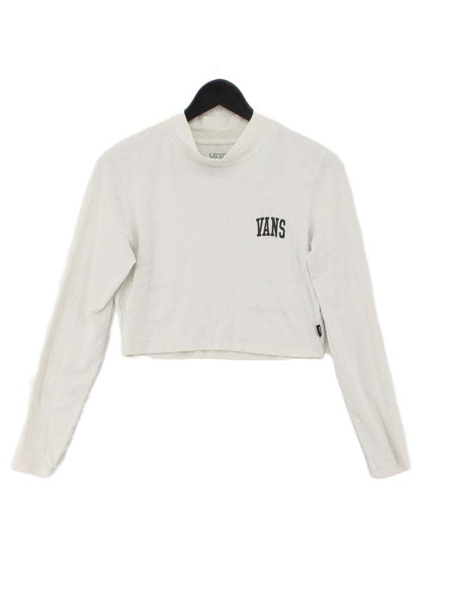 Vans Women's Top M White Cotton with Elastane