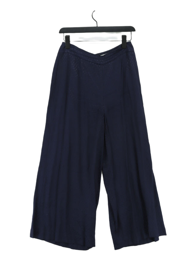 Jigsaw Women's Trousers UK 10 Blue 100% Viscose