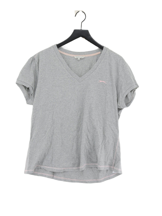 Slazenger Women's T-Shirt UK 20 Grey 100% Cotton