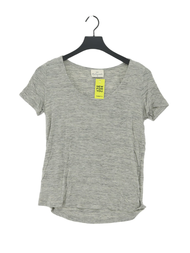 Next Women's T-Shirt UK 10 Grey Viscose with Polyester