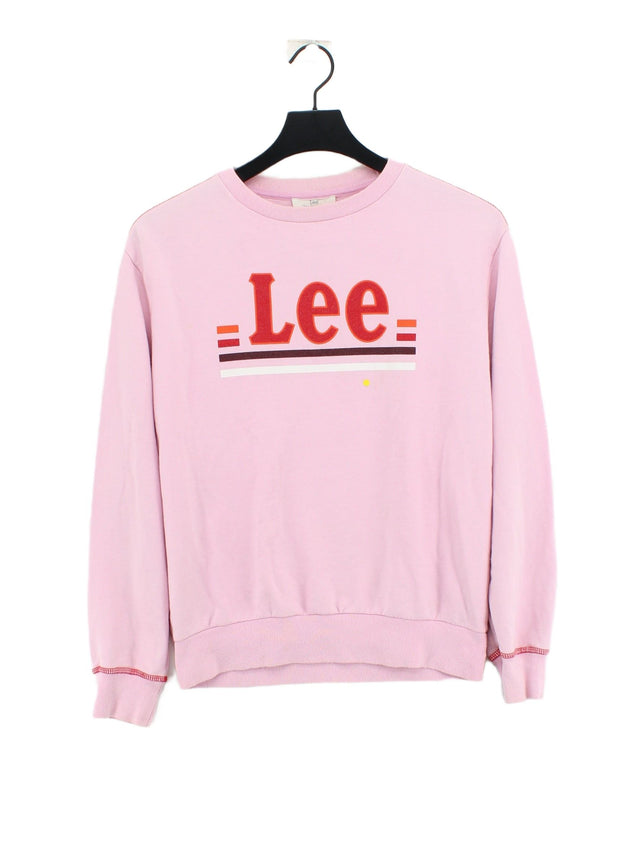 Lee Women's Jumper XS Pink 100% Cotton