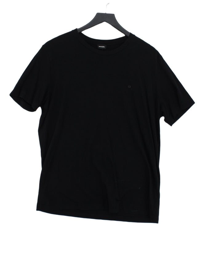 Diesel Men's T-Shirt XXL Black 100% Cotton