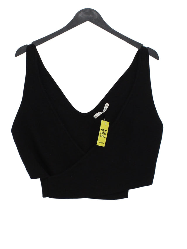 Abercrombie & Fitch Women's T-Shirt M Black Viscose with Nylon