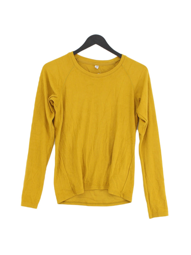 Uniqlo Women's Top XS Yellow Acrylic with Elastane, Viscose