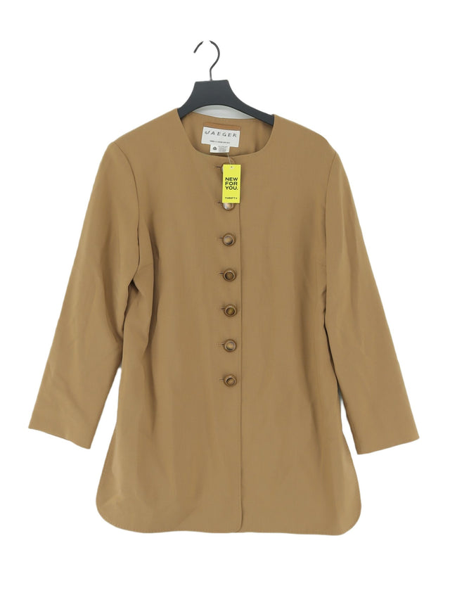 Jaeger Women's Coat XL Tan 100% Wool