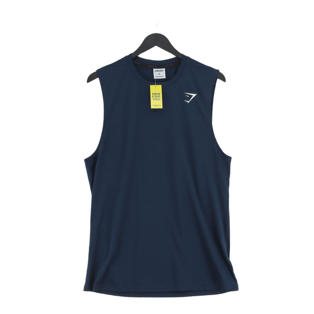 Gymshark Women's T-Shirt M Blue 100% Polyester