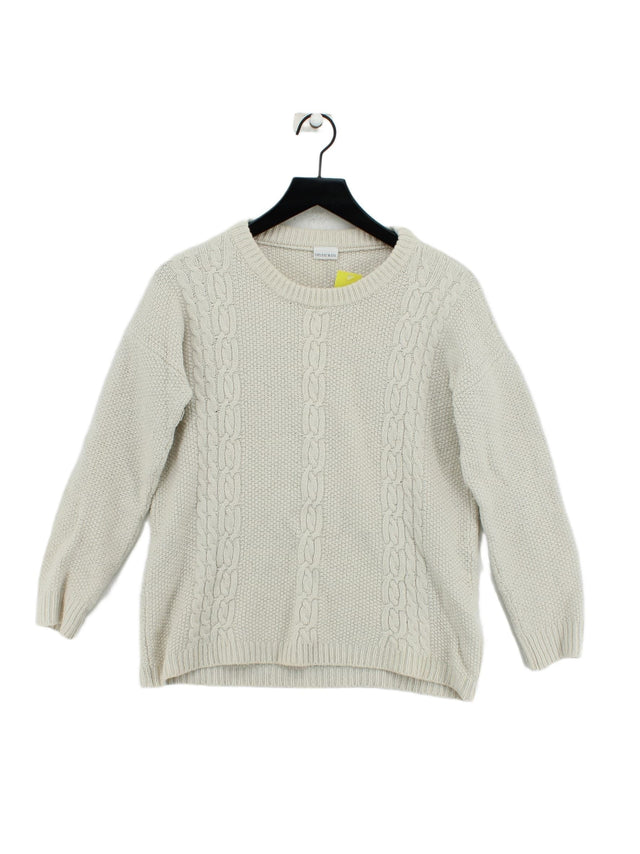 Celtic & Co Women's Jumper M White Wool with Cotton