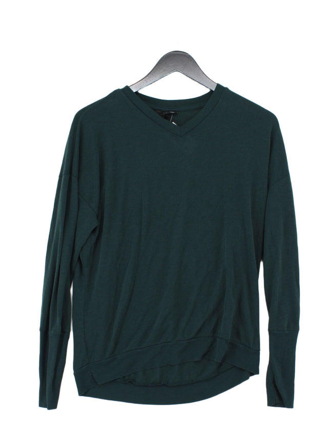 Topshop Women's Top M Green Polyester with Viscose