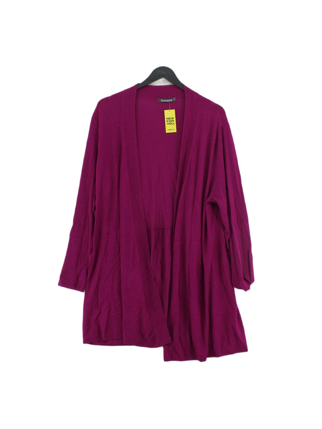 Bonmarche Women's Cardigan M Purple Viscose with Nylon