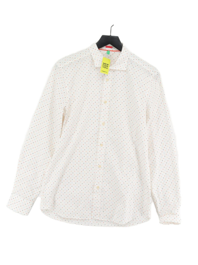 United Colors Of Benetton Men's Shirt Chest: 42 in White 100% Other