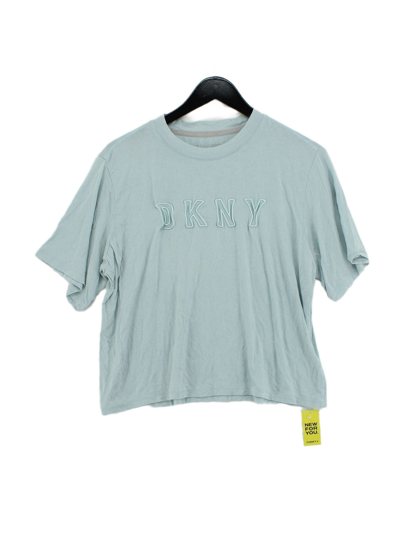 Dkny Women's T-Shirt L White Cotton with Lyocell Modal