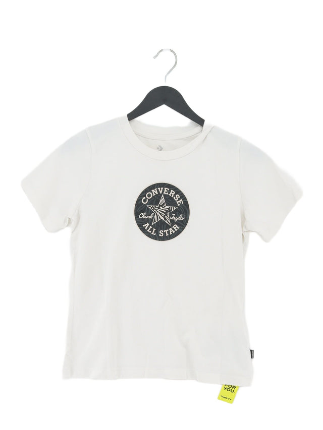 Converse Women's T-Shirt S White Cotton with Other