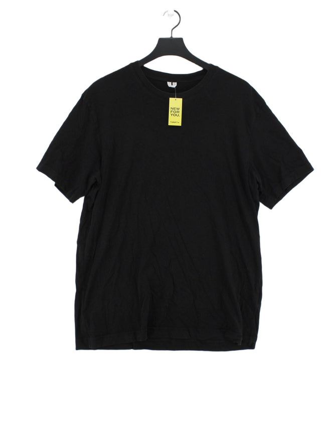 Arket Men's T-Shirt XL Black 100% Cotton
