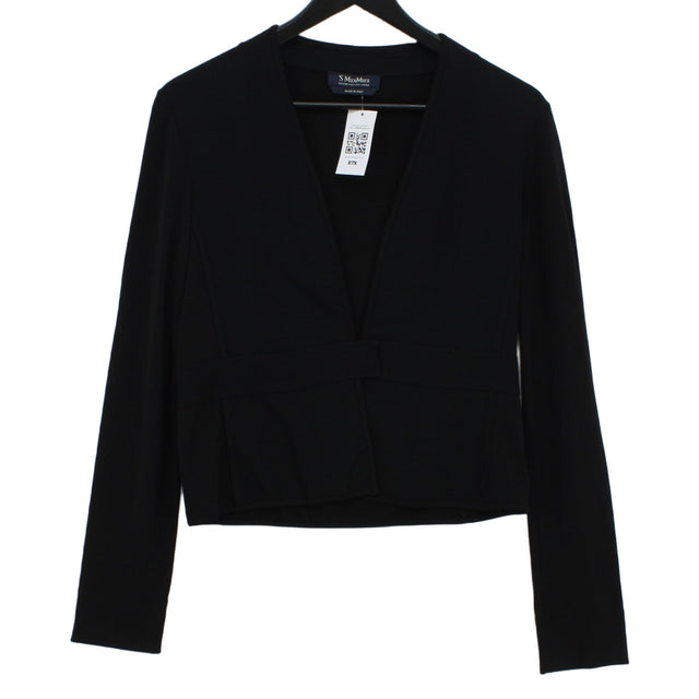 Max Mara Women's Jacket M Black Viscose with Polyamide, Polyester