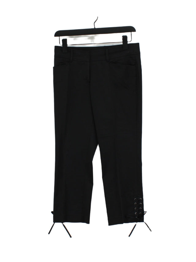 Icb Women's Trousers UK 8 Black 100% Polyester