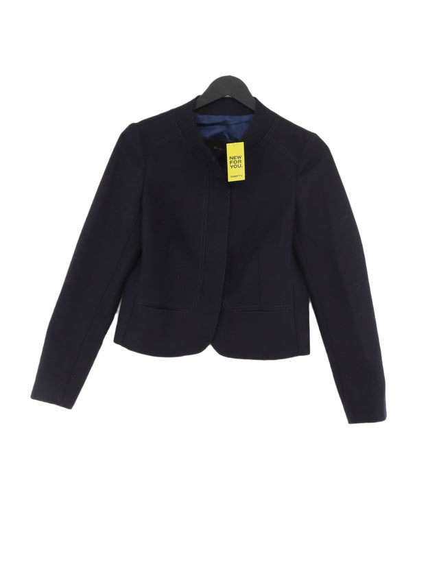 Massimo Dutti Women's Blazer UK 6 Black 100% Viscose