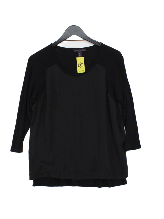 Violeta By Mango Women's Blouse M Black Viscose with Elastane