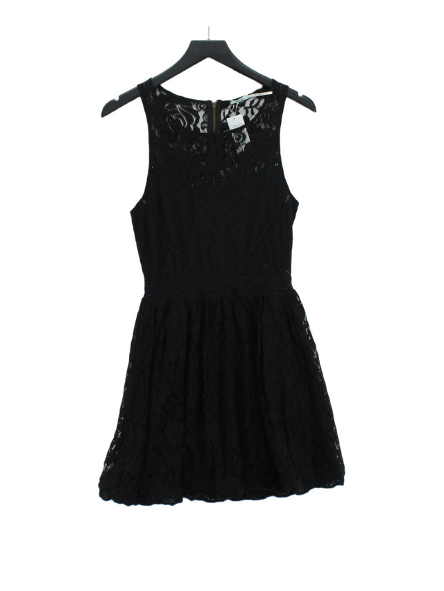Kimchi Blue Women's Midi Dress M Black Cotton with Nylon, Polyester, Spandex