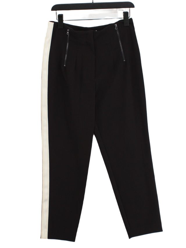 Mint Velvet Women's Suit Trousers UK 12 Black Polyester with Elastane, Viscose