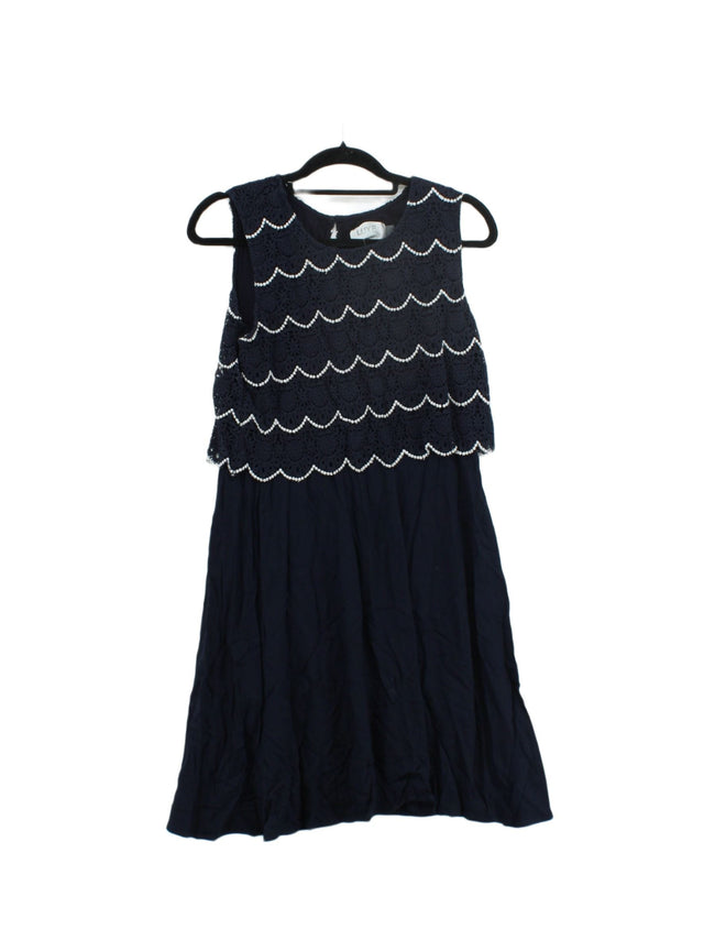 Luxe Women's Mini Dress UK 10 Blue Cotton with Elastane