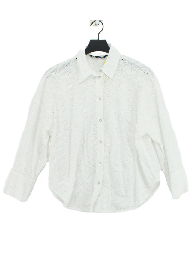 Zara Women's Blouse M White 100% Other