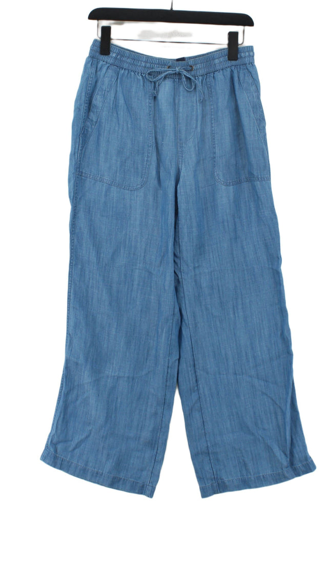 Lands End Women's Suit Trousers UK 12 Blue 100% Lyocell Modal